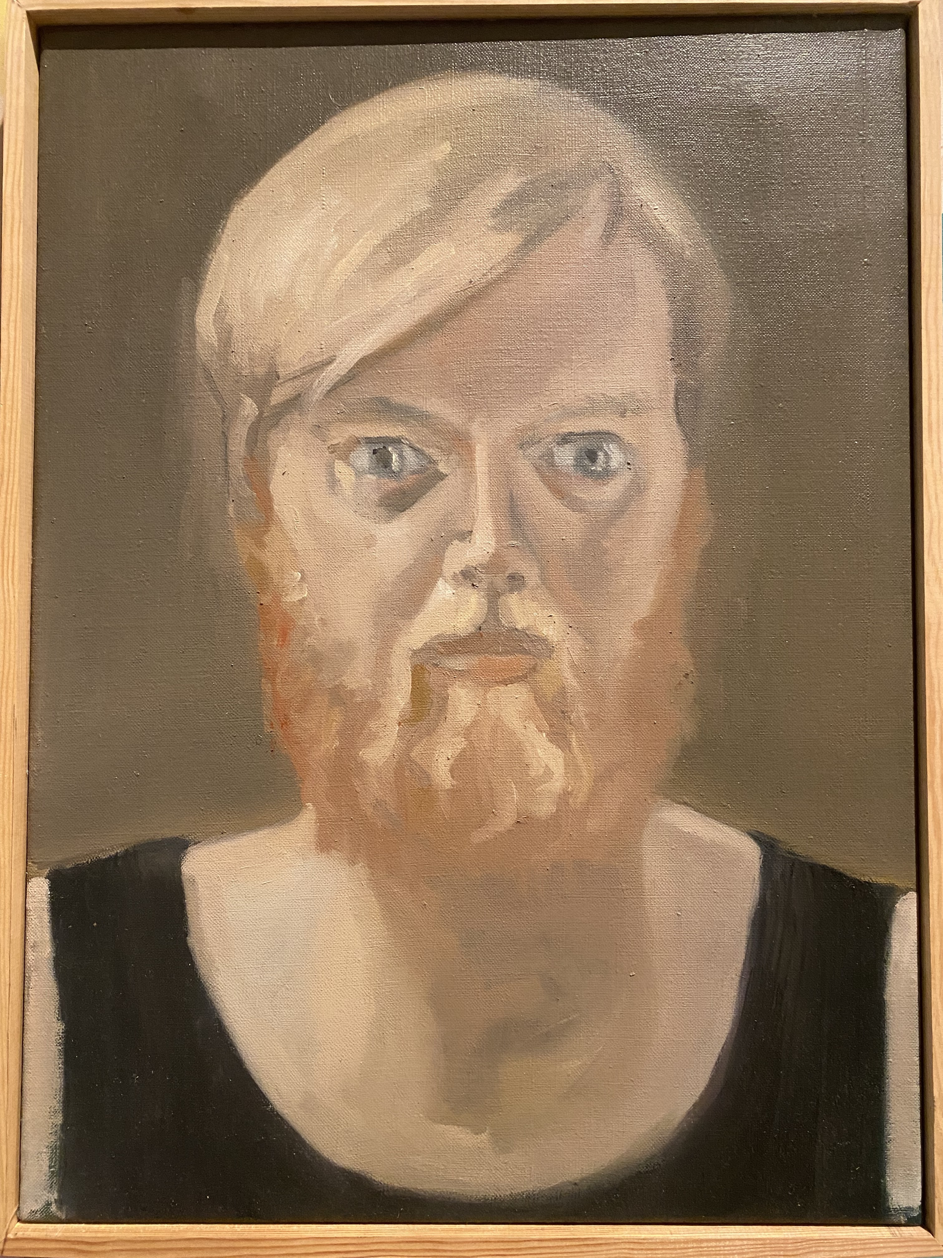 Oljemaleri av Andreas Siqueland, kalt 'Portrait with a beard', malt i 2007. Verket er utført på lerret og måler 51,5 x 38 cm.
